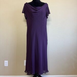Dress Barn | Dresses | Dress Barn Dress Women 4w Beaded Midi Flowy Cap Sleeve Cowl Neck Purple | Poshmark Dress Barn | Dresses | Dress Barn Dress Women 4w Beaded Midi Flowy Cap Sleeve Cowl Neck Purple | Poshmark